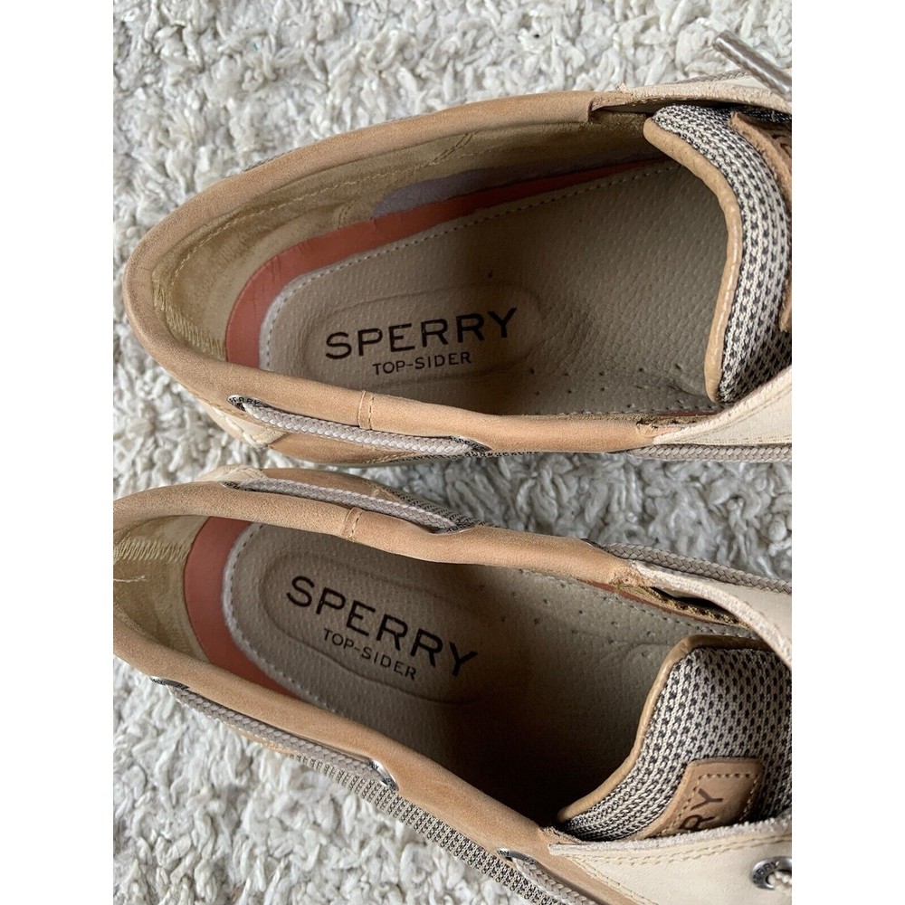 Sperry Billfish 3 Eye Boat Shoe Tan Brown Leather Casual Slip On 0799023 Mens 13 - Picture 6 of 10